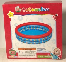 Inflatable 40" Swimming Pool Cocomelon 3 Rings 10" Deep Ages 2+