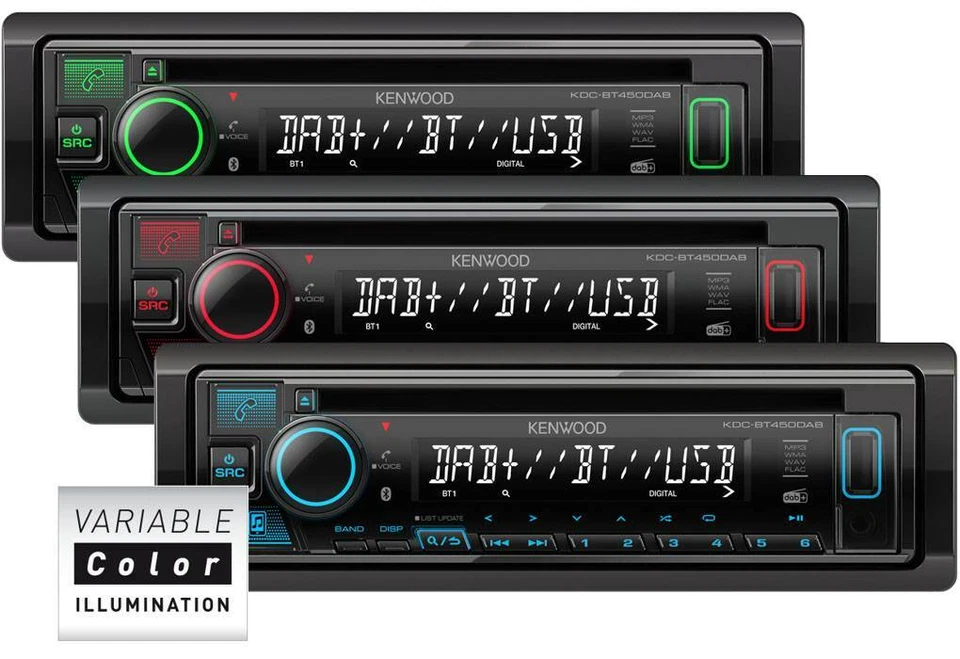 Kenwood KDC-BT450DAB Radio Bluetooth DAB für Smart ForFour schwarz OEM-2DIN - Bild 4 von 4