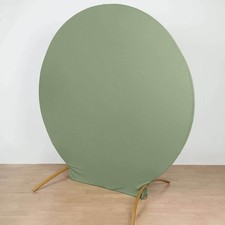 DUSTY GREEN 7.5 ft Fitted Spandex Round BACKDROP STAND COVER Party Wedding
