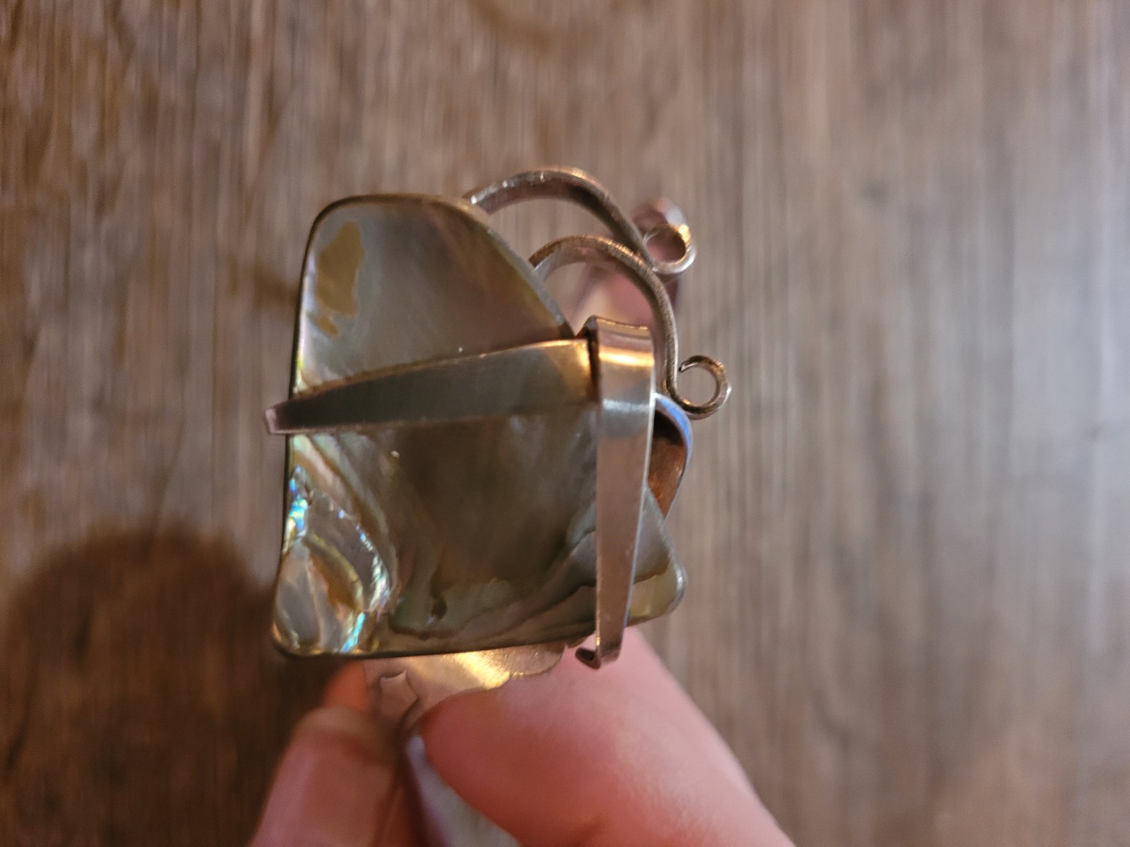 Artisan Made Handmade Fork Abalone Shell Bracelet… - image 1