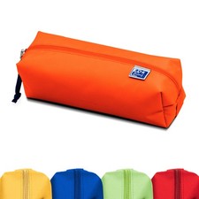 Oxford Girls Boys Rectangle Large Durable Pencil Case Orange