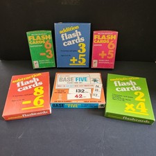 Lot of6 Vintage Flash Card Sets Addition, Subtraction, Multiplication Complete