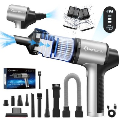 SAKERPLUS Cordless Bagless Handheld Vacuum w/ Tools, Hose, USB Cable VAC716