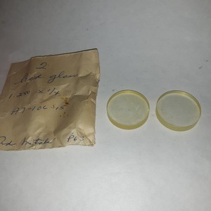 2 pcs. Lead glass optical laser window 1.25" x .250"