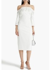 Badgley Mischka Embellished Midi Dress US 6 UK 10 Bridal Civil Ceremony BNWT