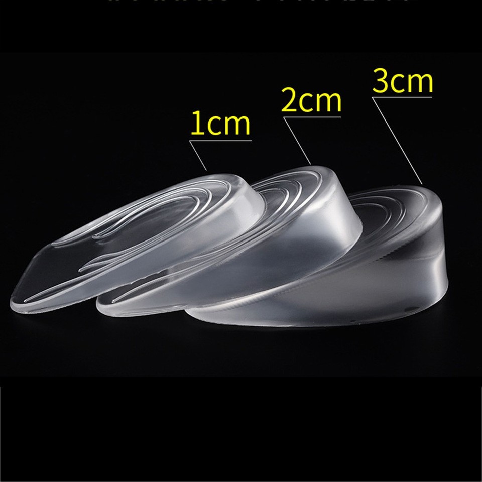 3 Pairs Gel Insole for Shoes Height Increasing Inserts Women Elevator ...