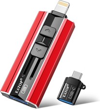 512GB Flash Drive for iPhone iPad Photo Backup External Memory Red