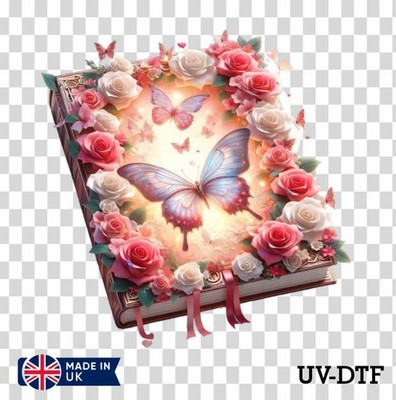 Buch Valentinstag UV DTF Aufkleber - Glas Laptop Becher Tasse bg11