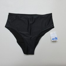 Fellycon Womens Period Swimwear Bikini Bottoms XXL Black High Waist Menstrual