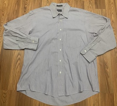 GANT Dress Shirt Mens 2XL Providence Pinpoint Oxford Stripe Made USA