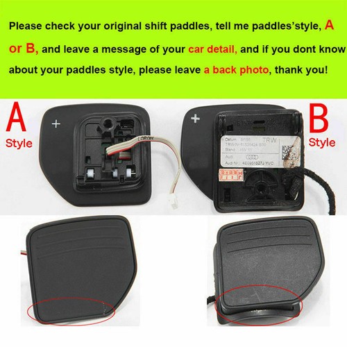 2pcs Alloy Add-On Steering Wheel DSG Paddle Shifters Extension For Audi S5 17-18 - Picture 11 of 12