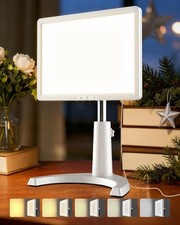 Light Therapy Lamp, 12000 Lux Full Spectrum 3 in 1 Therapy Lamps LED Sunlight, A