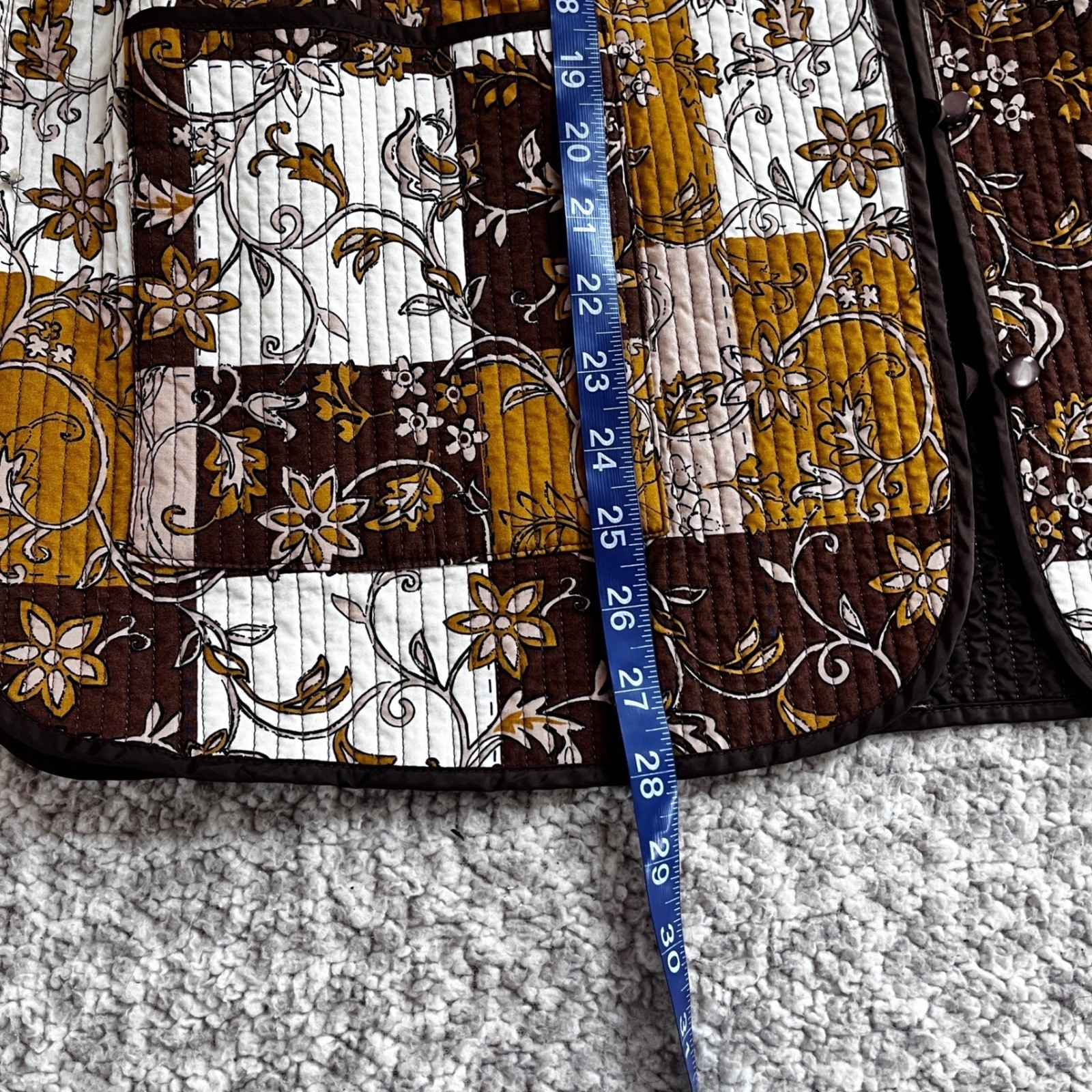 Blair  Multicore Patchwork Quilted Jacket XLG Bro… - image 5