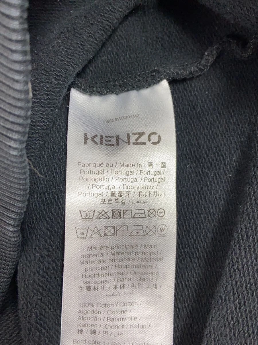 Felpa con cappuccio KENZO M cotone nero tinta unita usata