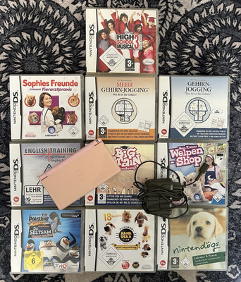 Nintendo DS Lite Konsole Rosa PAL mit vielen spielen