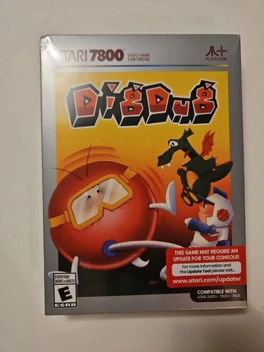 New SEALED Atari 7800 Dig Dug New In Box NIB NOS Sealed Hang Tab