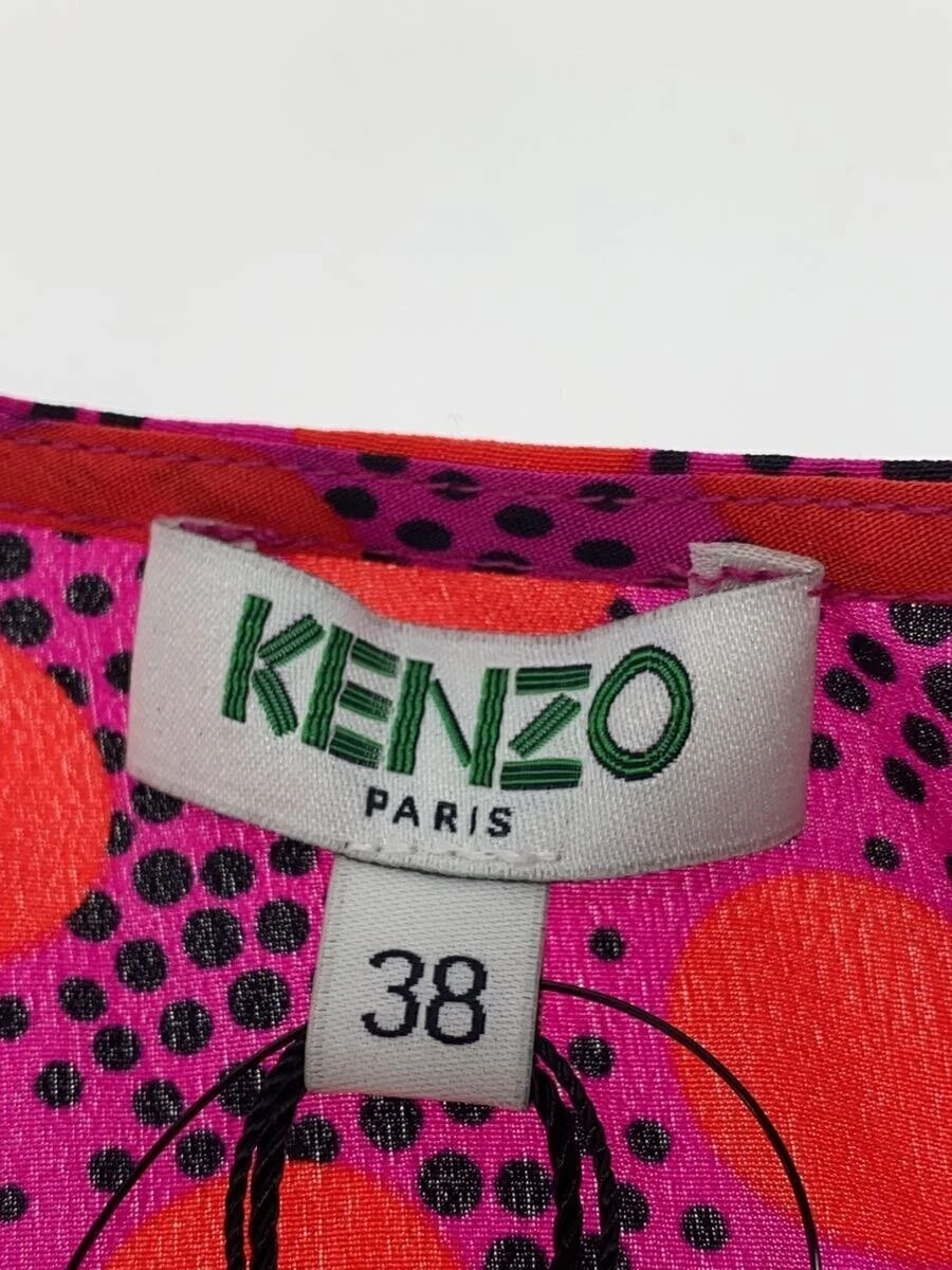Abito manica corta KENZO taglia 38 poliestere rosa fantasia all over F352RO121522