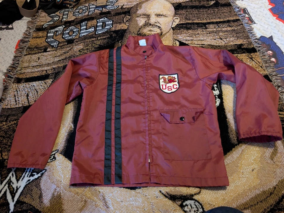 Chaqueta de bombardero vintage años 70 USC Gamecocks fútbol americano universitario talla XS/S Foto 2 de 4