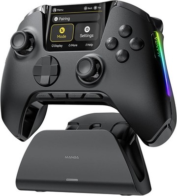 ManbaOne Interactive Screen Wireless Gaming Controller w/Charging Dock PC SWITCH