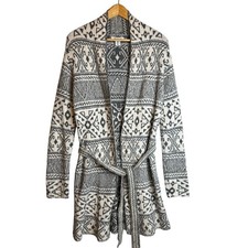 Southwest Print Cardigan Sweater Womens Medium Boho Cozy Stretch Comfy