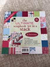 The Ultimate Scrapbook Kit In A Stack Christmas Texture Cardstock Paper Sticker