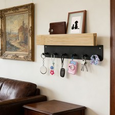 Schlüsselbrett Holz Schlüsselablage mit Planke Schlüsselhalter Schlüsselregal