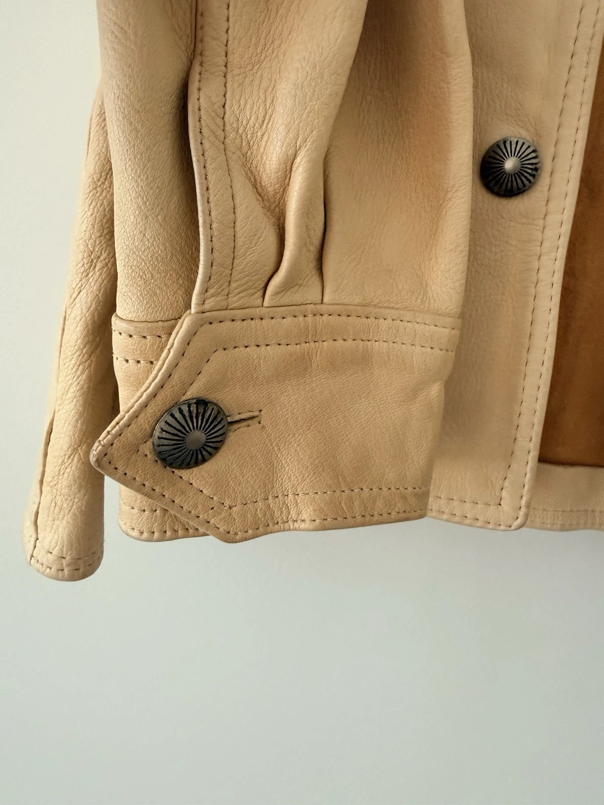VTG 80s Ralph Lauren Country Hand Painted Leather Jacket Authentic Dry Goods USA image 9