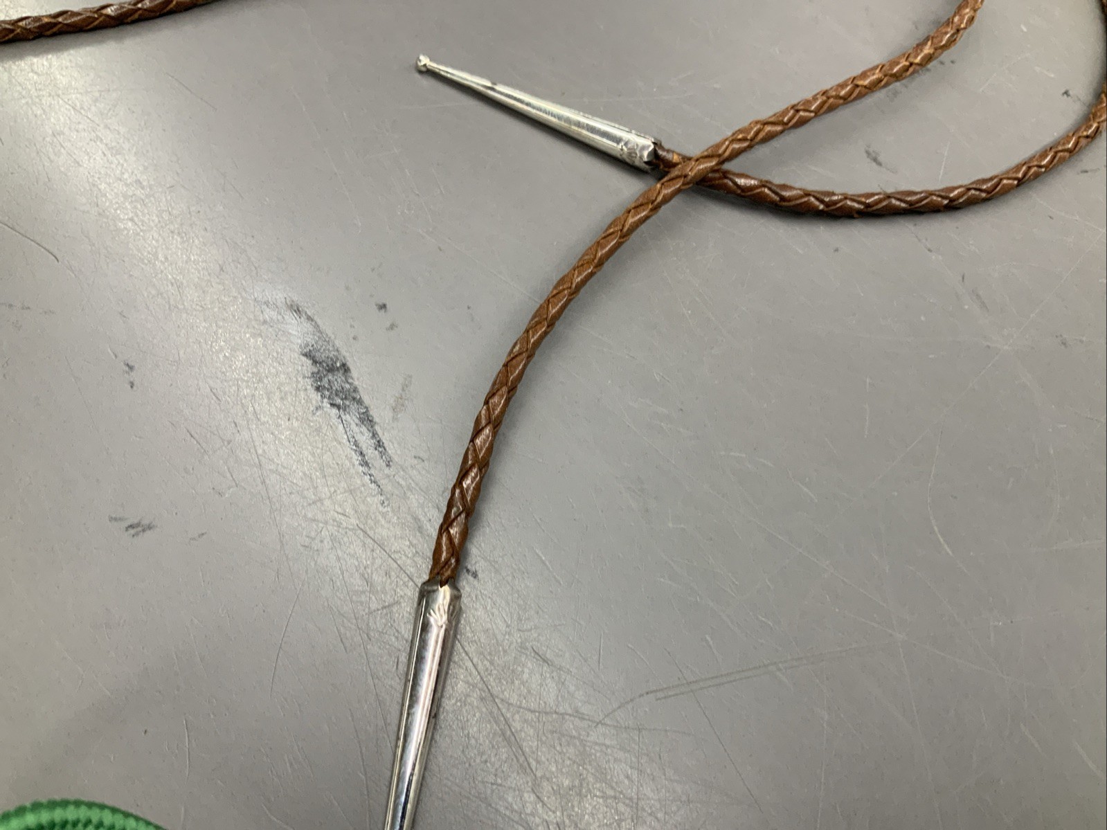 SOLID STERLING SILVER Bolo Tie Turquoise Old Pawn… - image 16