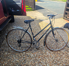 Falcon City Bike 53 cm Black Step-Through Flat Bar No Suspension Mudguard