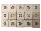 Silver Mercury Dime Lot (15) 1931-1945 Mixed Dates/D S Plain High Grade XF VG
