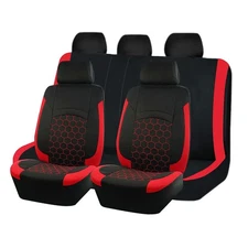 Car Seat Covers For Honda Full Set 5-Seats Cloth Front Rear Zipper Split Cover
