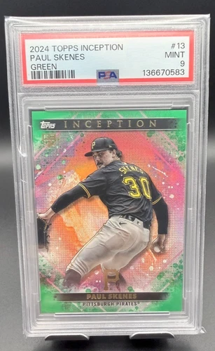 2024 TOPPS INCEPTION GREEN #13 PAUL SKENES ROOKIE RC PSA 9