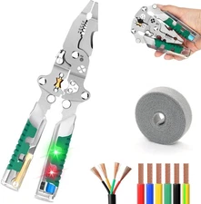 18 in 1 Wire Stripping Pliers with Voltage Tester, Folding Stylus Screwdriver...