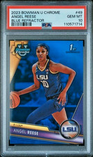 2023 Bowman U Chrome 1st Rookie /199 Blue Refractor #49 Angel Reese RC SP PSA 10