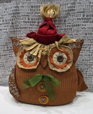 Vtg Decorative Owl Throw Pillow