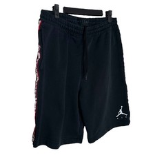 Nike Air Jordan HBR Fleece Basketball Shorts CJ9466-010 Black White Medium