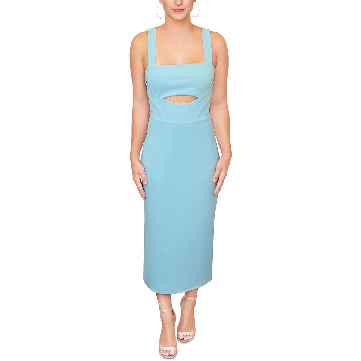 Женское длинное вечернее платье макси Rachel Rachel Roy синего цвета с вырезом XS BHFO 2895
