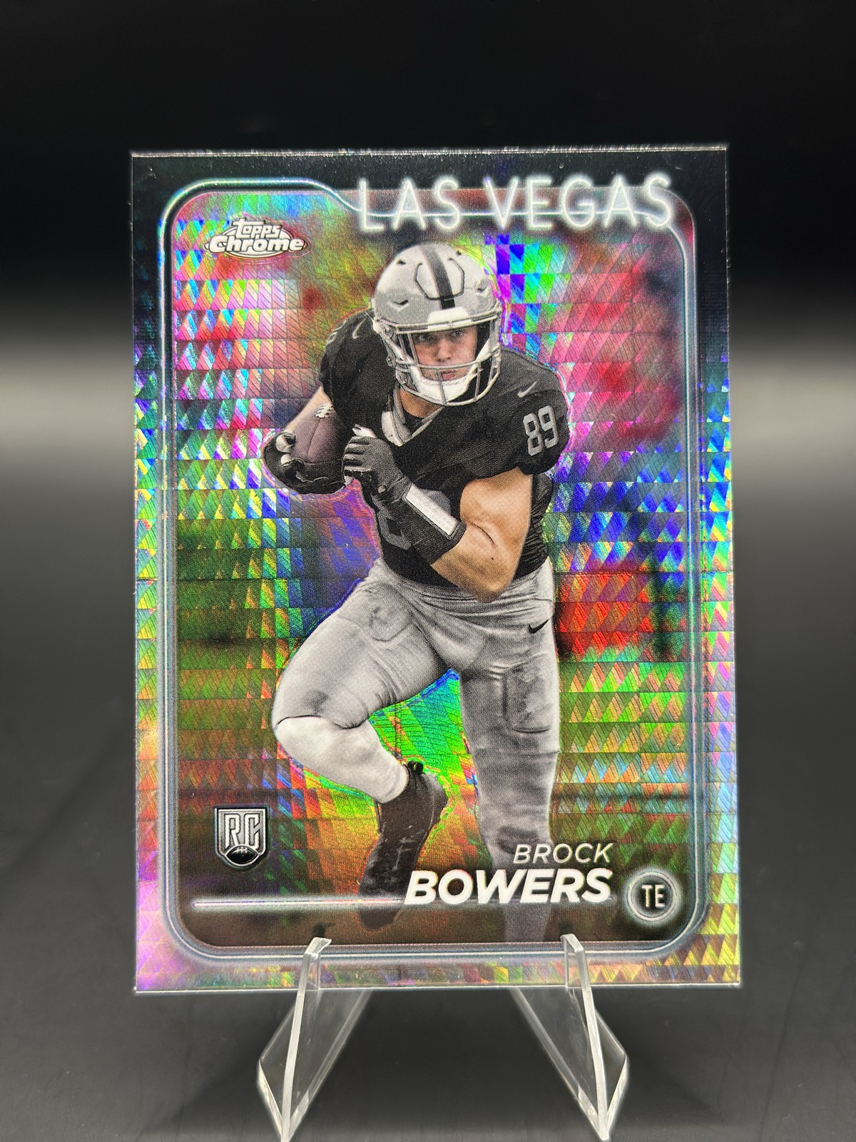 2024 Topps Chrome - Rookies Brock Bowers #207 Prism Refractor (RC)