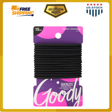 No-Pull Hair Elastics for Thick Curly Textured Hair Tangle-Free Ponytail 15Count