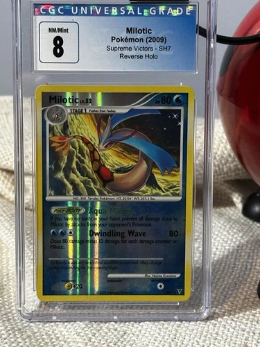Milotic SH7 Reverse Holo 2009 Pokemon Supreme Victors - CGC 8 NM/MINT