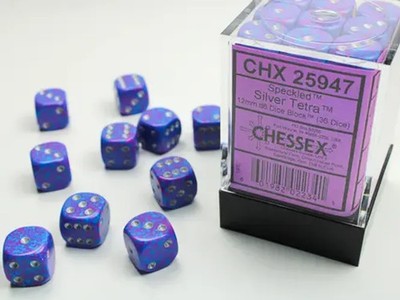 Speckled  12mm d6 Silver Tetra  Dice Block  (36 dice) | deutsch | Chessex