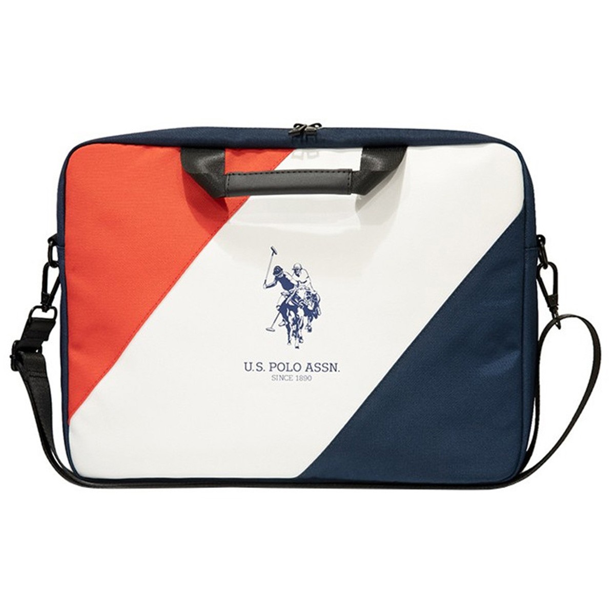 Sacoche ordinateur 15 pouces Double Horse en toile noire