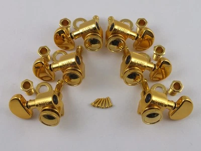 KAISH Gold Locking Machine Heads 3 a-side Grover style for Gibson LP SG guitar