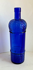 Cobalt Blue Glass Wine Bottle 11 '' Tall Made In Canada - Vintage
