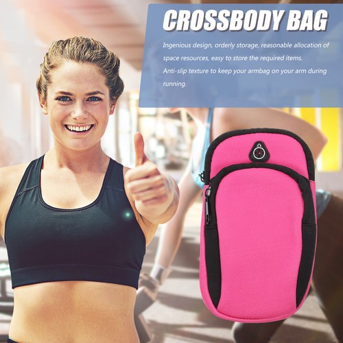 1PC Mobile Phone Arm Bag Portable Sports Arm Bag Pink Flexible Armband - Zdjęcie 5 z 11