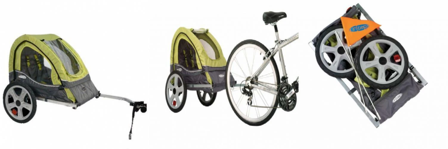 InStep Foldable Tow Behind Bike Trailer Green in Dominican Republic at DOP 15536 Rating 5