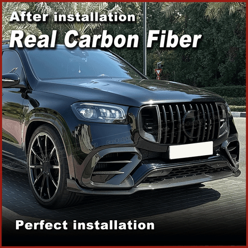 For Benz X167 GLS63 2021-2025 REAL CARBON Front Lamp Grill Air Vent Covers Trim - Imagen 2 de 6