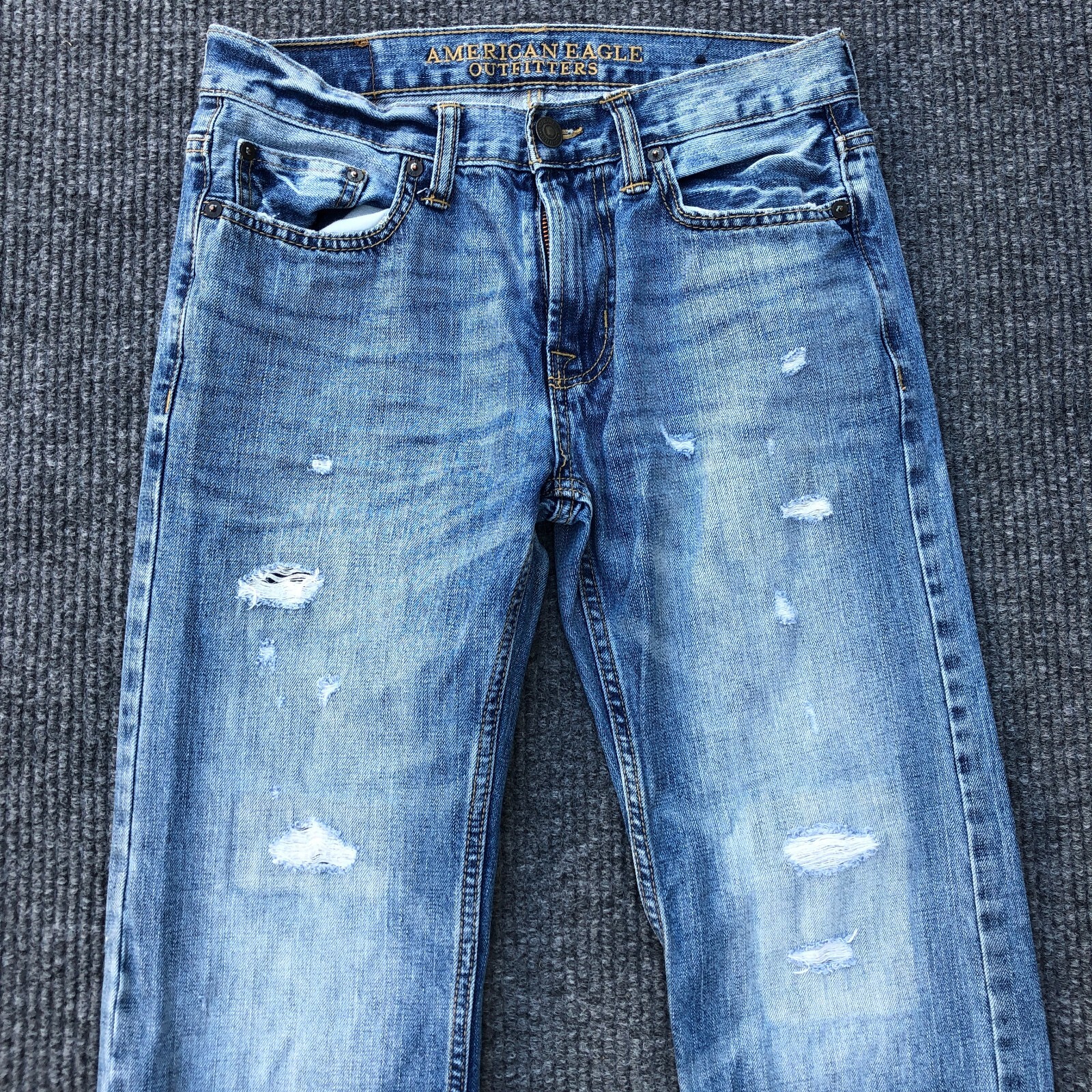 American Eagle Jeans Mens 28x30 Blue Original Boot Western Denim