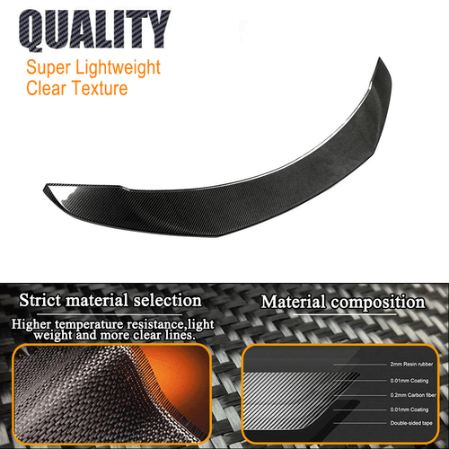 Passend Für Tesla Model 3 YJ 2017-23 Carbon Heckspoiler Heckflügel Spoiler Lippe - Picture 9 of 12