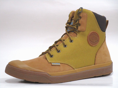 Palladium Men's Pallarue Hi Cuff Wp Rain Boots  Amber Gold/Mid Gum, 11.5 M US